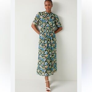 LK Bennett Thelma Black Multi Tie Neck Dress